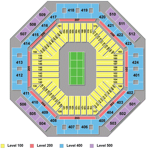 Indian Wells Masters Seat Map