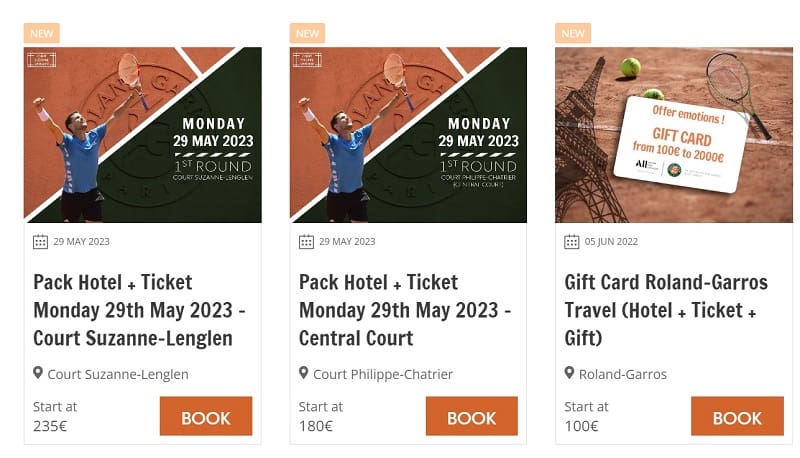 French Open Tickets Travel Pack